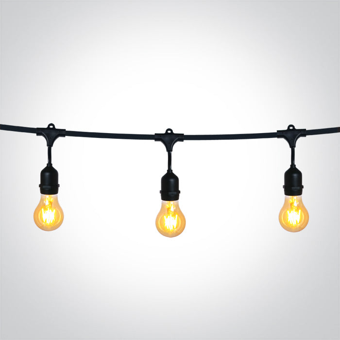 ONE Light Pendant Light E27 15x12W IP44 Black 0994/B