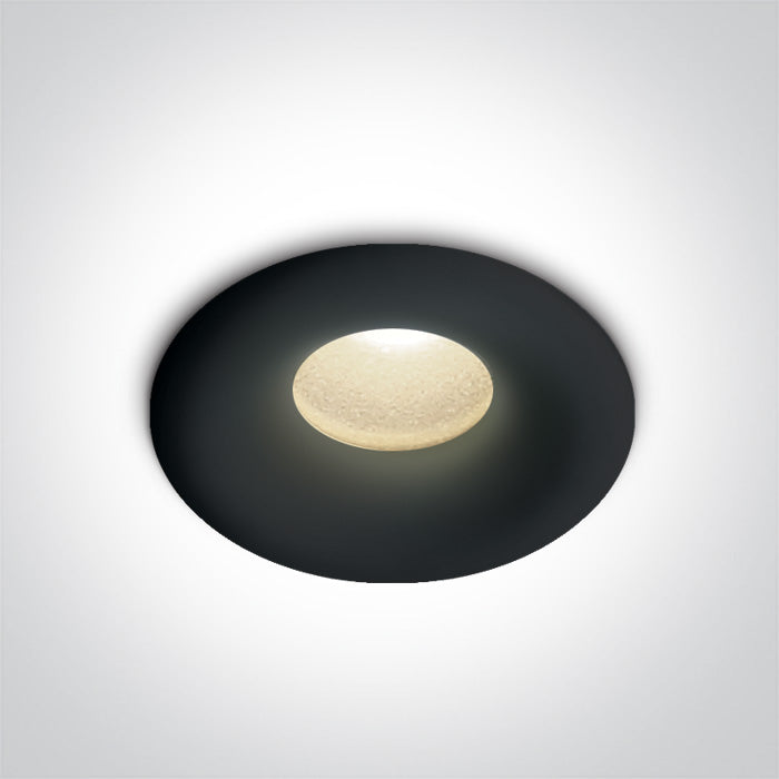ONE Light Recessed Wall Light 1W 95lm 3000K CRI90 IP44 Black 10101L/B/W