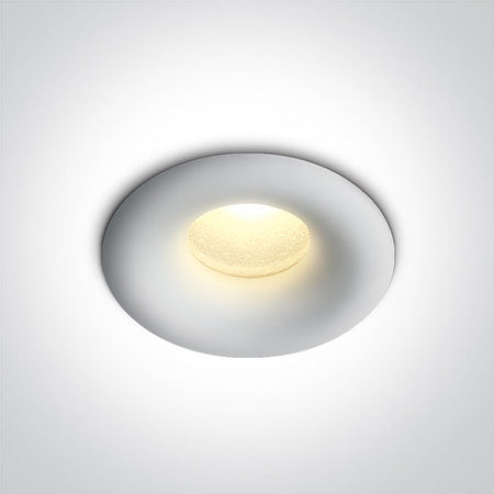 ONE Light Recessed Wall Light 1W 95lm 3000K CRI90 IP44 White 10101L/W/W