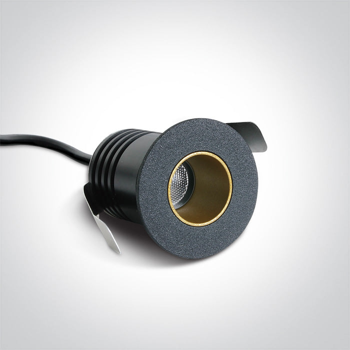 ONE Light Recessed LED Downlight 2W 100lm 3000K CRI90 IP65 Black 10102H/B/W
