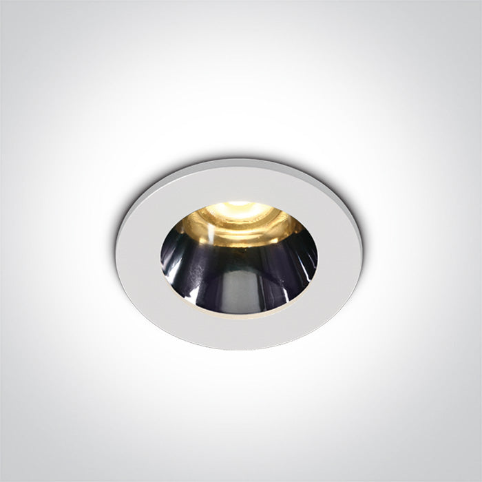 ONE Light Recessed LED Downlight 3W 160lm 3000K CRI90 IP20 White 10103H/W/W