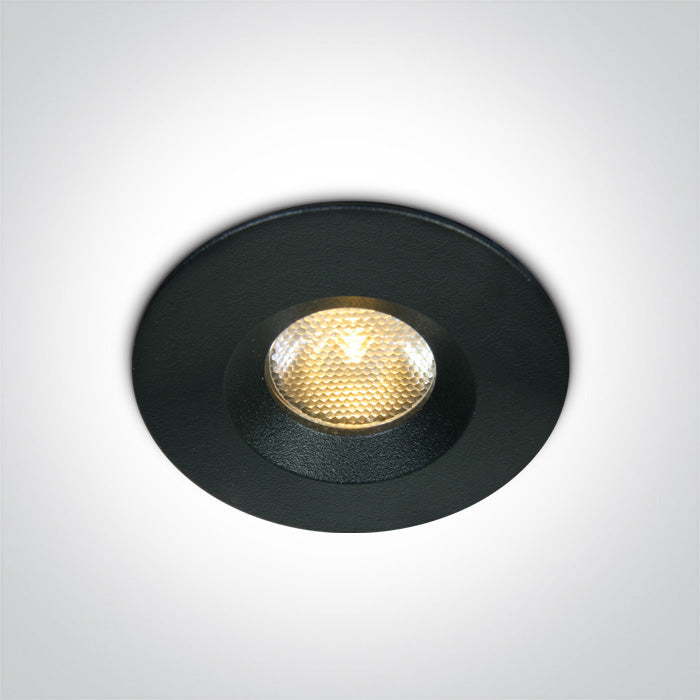 ONE Light Recessed LED Downlight 3W 270lm 3000K CRI90 IP65 Black 10103M/B/W