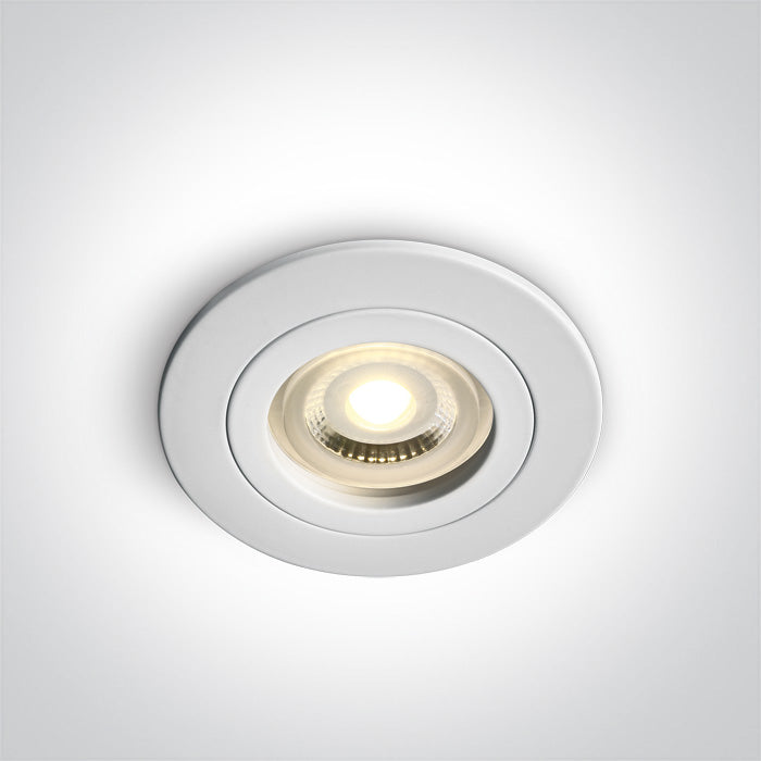 ONE Light Recessed LED Downlight GU10 10W IP20 White 10105A1/W