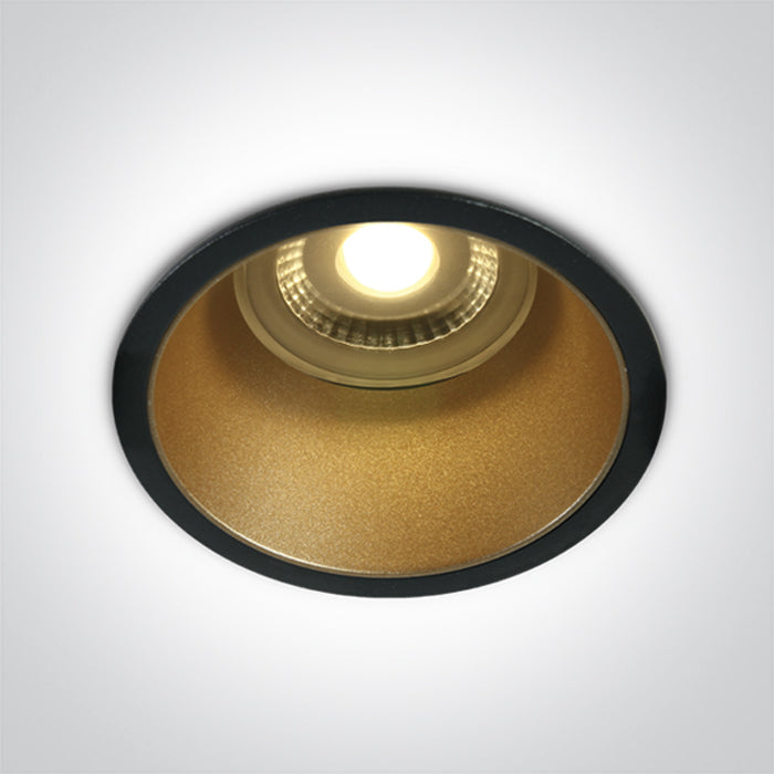 ONE Light Recessed LED Downlight GU10 10W IP20 Black-Brass 10105AD/B/BS