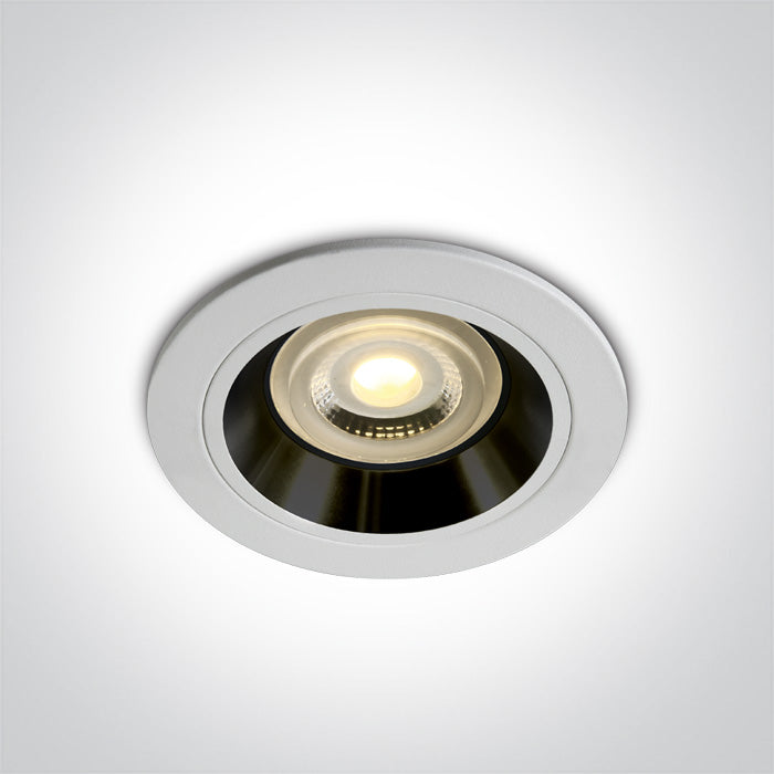 ONE Light Recessed LED Downlight GU10 10W IP20 White-Black 10105ALG/W/B