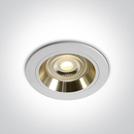 ONE Light | 10105ALG/W/GL WHITE GU10 10W GOLD REFLECTOR - OEM NORDIC - Quality Parts Distribution