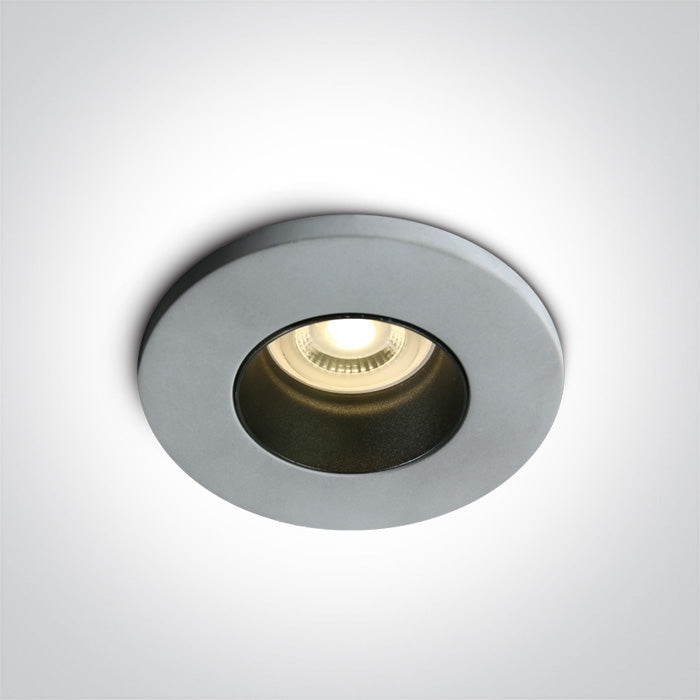 ONE Light Recessed LED Downlight GU10 10W IP20 Cement 10105CM