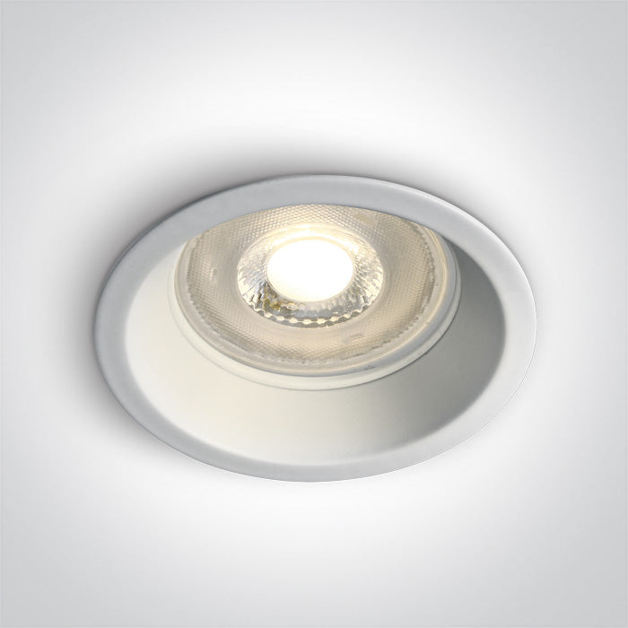 ONE Light Recessed LED Downlight GU10 10W IP20 White 10105D1/W