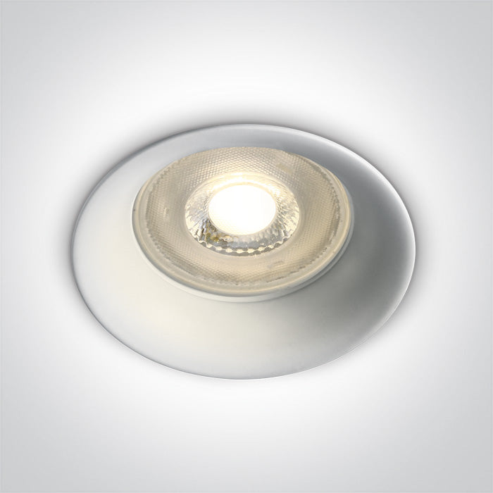 ONE Light Recessed LED Downlight GU10 10W IP20 White 10105D2/W