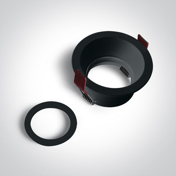 ONE Light Recessed LED Downlight GU10 10W IP20 Black 10105D4/B