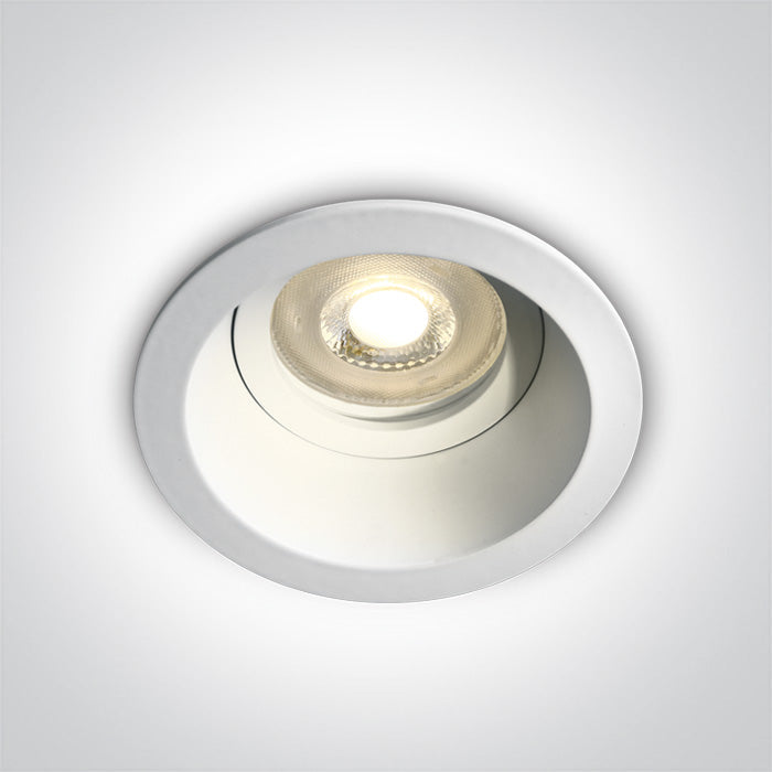ONE Light Recessed LED Downlight GU10 10W IP20 White 10105D4/W