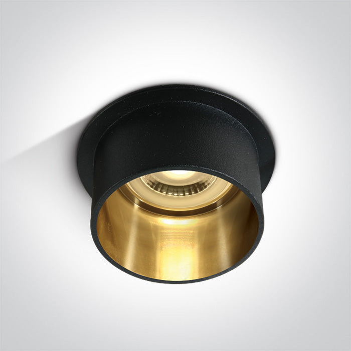 ONE Light Recessed LED Downlight GU10 10W IP20 Black-Gold 10105D9/B/GL