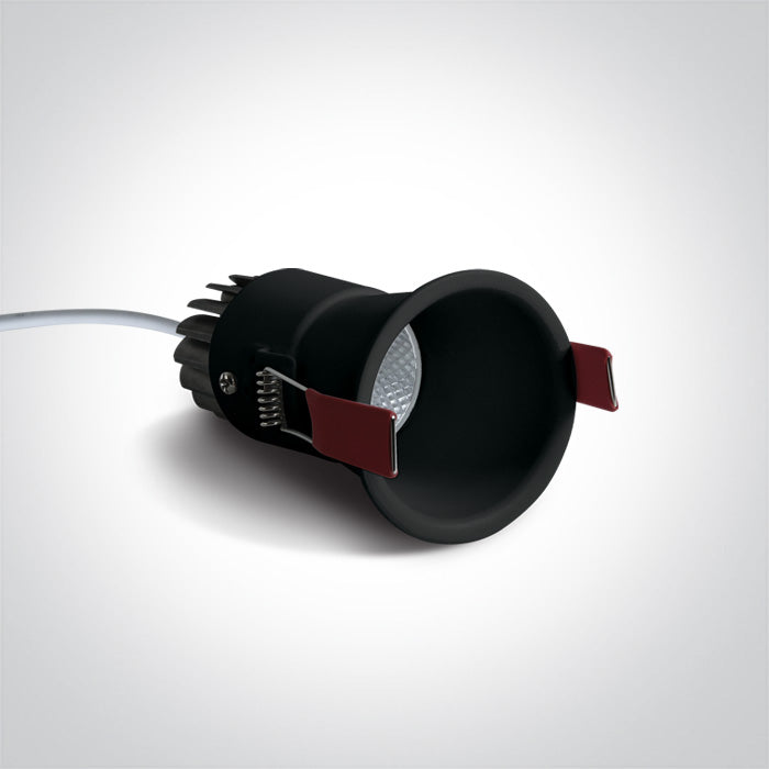 ONE Light Recessed LED Downlight 5W 300lm 3000K CRI80 IP20 Black 10105FD/B/W