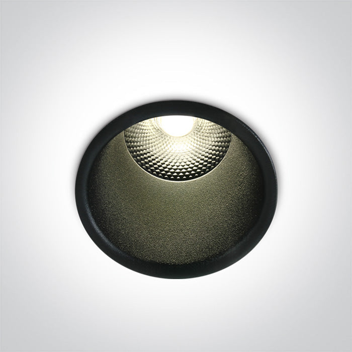 ONE Light Recessed LED Downlight 5W 300lm 3000K CRI80 IP20 Black 10105FD/B/W
