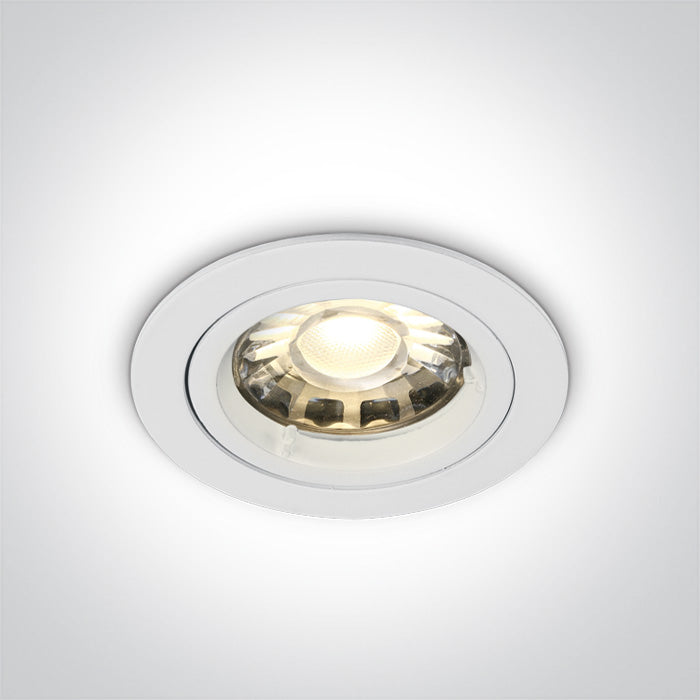 ONE Light Recessed LED Downlight GU10 10W IP20 White 10105GU/W