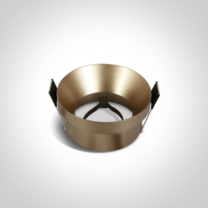 ONE Light Recessed LED Downlight GU10 10W IP20 Brass Reflector 10105H/BS