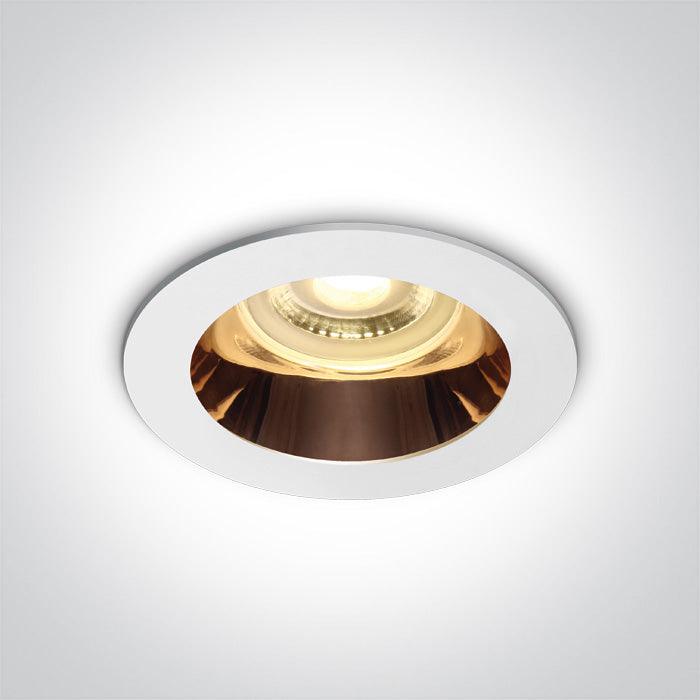 ONE Light | 10105M/W/CU WHITE GU10 10W COPPER REFLECTOR DARK LIGHT - OEM NORDIC - Quality Parts Distribution