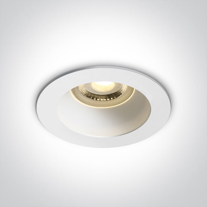 ONE Light Recessed LED Downlight GU10 10W IP20 White 10105M/W/W