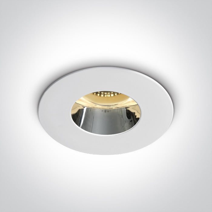 ONE Light Recessed LED Downlight GU10 10W IP20 White-Chrome 10105MD/W/C