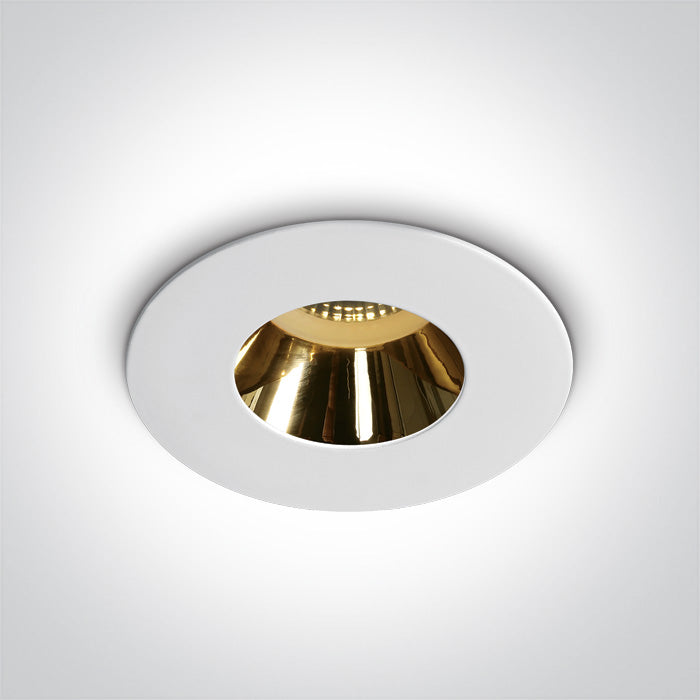ONE Light Recessed LED Downlight GU10 10W IP20 White-Gold 10105MD/W/GL