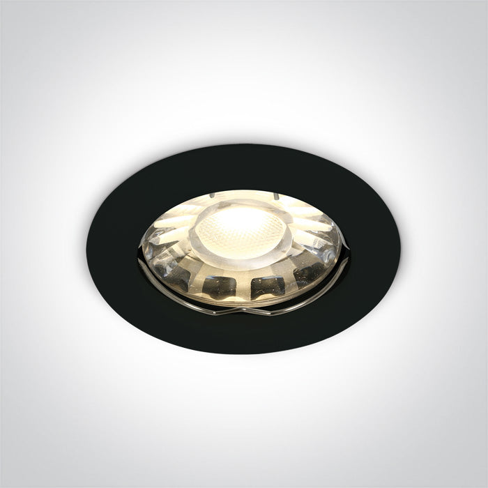 ONE Light Recessed LED Downlight GU5.3 50W IP20 Black 10105X/B