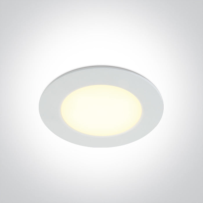 ONE Light Recessed LED Downlight 6W 570lm 3000K CRI80 IP65 10106P/W/W