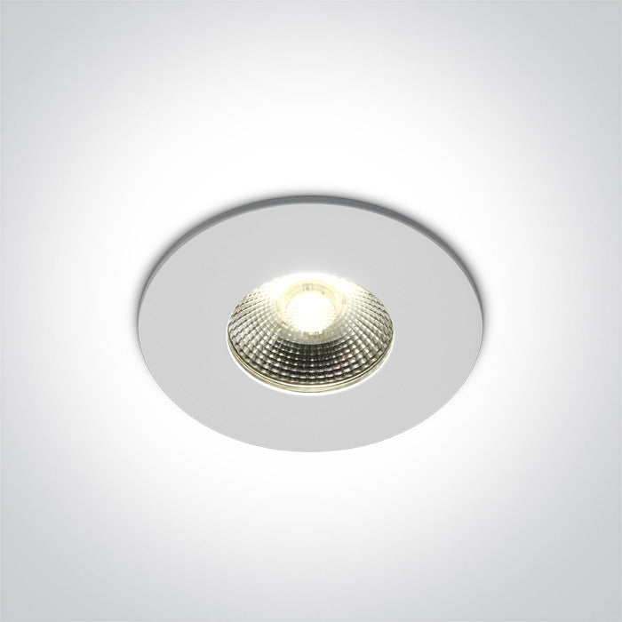 ONE Light Recessed LED Downlight 6W 500lm 3000K CRI80 IP65 10106PF/W