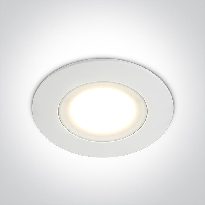 ONE Light Recessed LED Downlight 6W 570lm 4000K CRI80 IP65 10106P/W/C