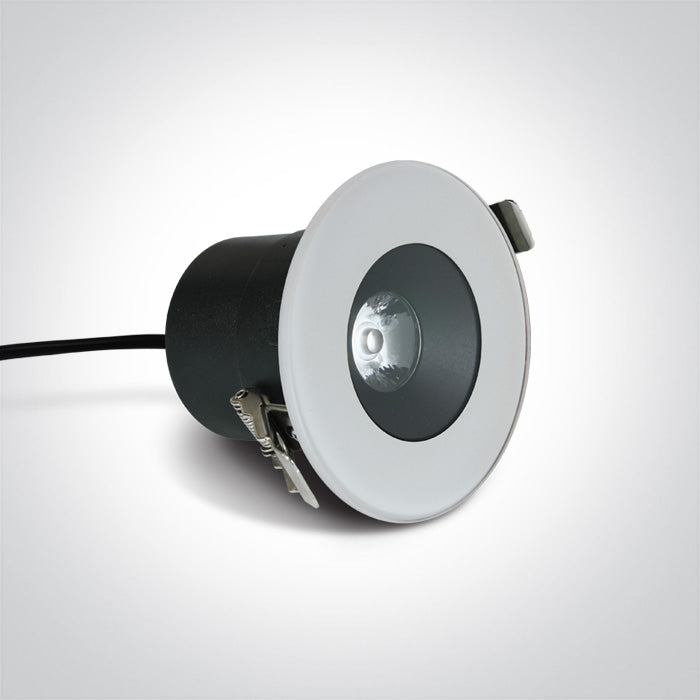 ONE Light Recessed LED Downlight 6W 460lm 3000K CRI80 IP65 White 10106V/W/W