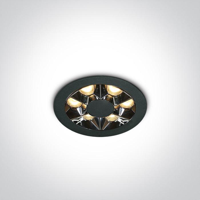 ONE Light | 10106X/B/W BLACK RECESSED LED 6W WW IP20 38deg 230V DARK LIGHT - OEM NORDIC - Quality Parts Distribution