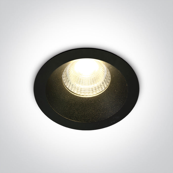 ONE Light Recessed Spot 7W 560 3000K CRI80 IP20 Black 10107DC/B/W