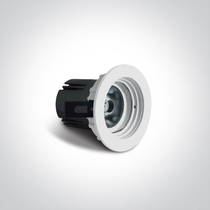 ONE Light Recessed LED Downlight 6,5W 550lm 3000K CRI80 IP20 Black 10107K/B/W