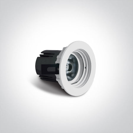 ONE Light Recessed LED Downlight 6,5W 550lm 3000K CRI80 IP20 White 10107K/W/W