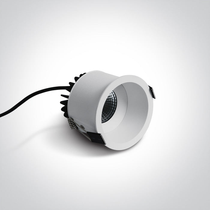 ONE Light Recessed LED Downlight 6,5W 500lm 3000K CRI90 IP54 White 10107WD/W/W