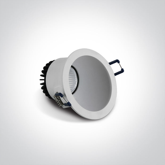 ONE Light Recessed LED Downlight 8W 560lm 3000K CRI80 IP20 White 10108A/W/W