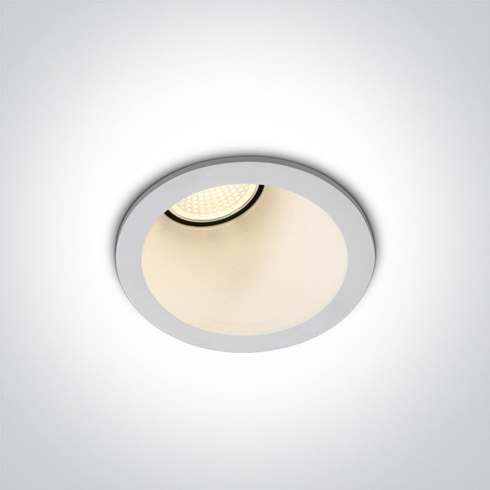 ONE Light Recessed LED Downlight 8W 560lm 3000K CRI80 IP20 White 10108A/W/W