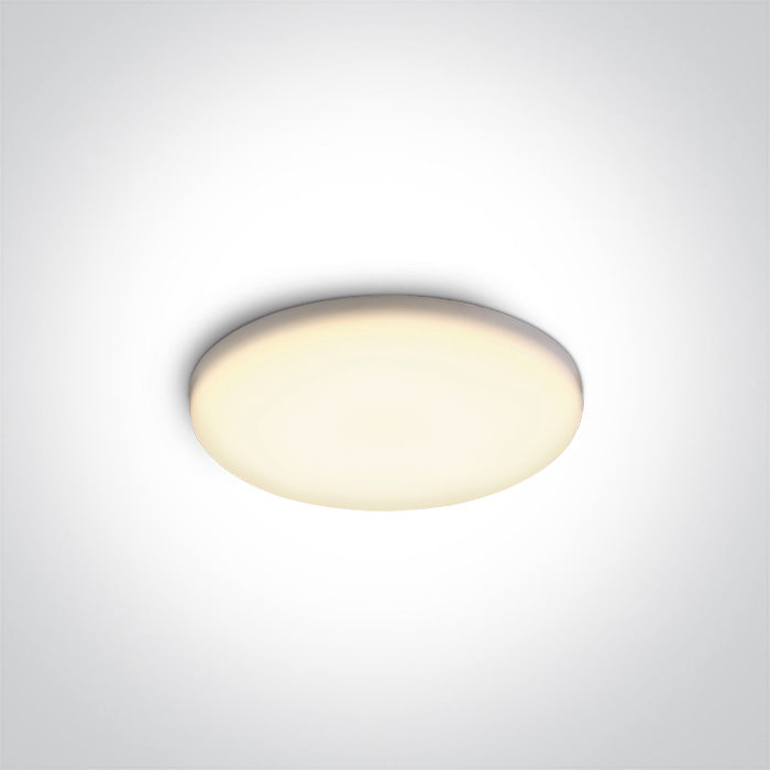 ONE Light Recessed LED Downlight 8W 660lm 3000K CRI90 IP65 White 10108CF/W