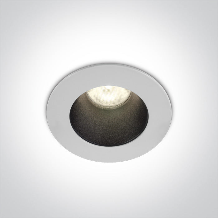 ONE Light Recessed LED Downlight 8W 560lm 3000K CRI80 IP20 White 10108D1/W/W