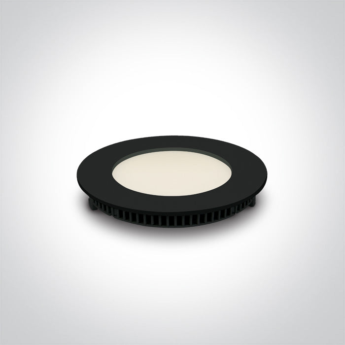 ONE Light Recessed LED Downlight 8W 640lm 3000K-4000K-5700K CRI80 IP20 Black 10108FA/B/V