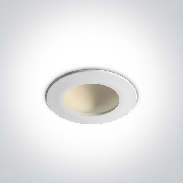 ONE Light Recessed LED Downlight 8W 560lm 3000K CRI80 IP20 White 10108FD/W/W