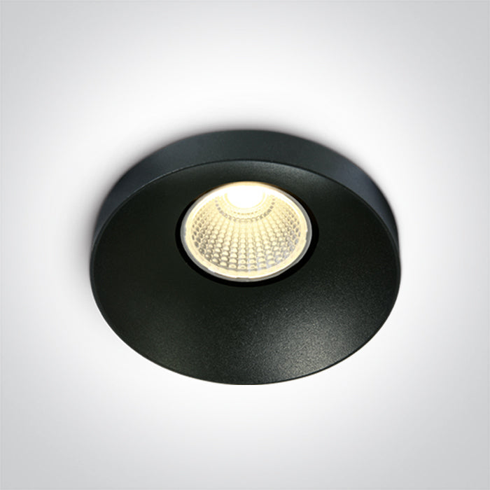 ONE Light Recessed LED Downlight 8W 560lm 3000K CRI80 IP20 Black 10108R/B/W
