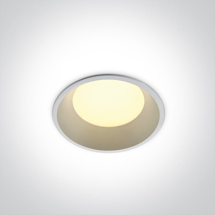 ONE Light Recessed LED Downlight 9W 765lm 4000K CRI80 IP54 White 10109FD/W/C