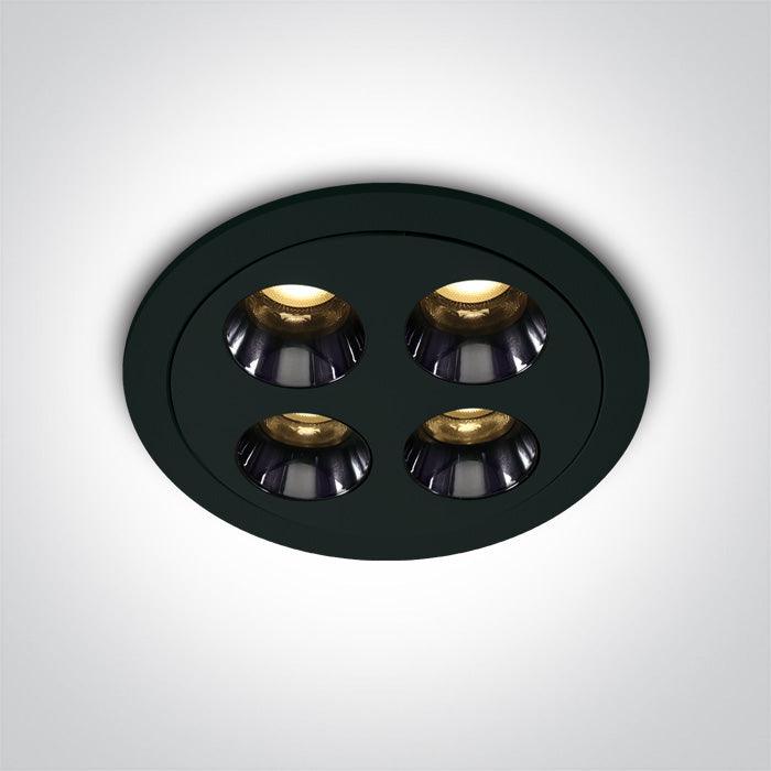 ONE Light | 10110H/B/W BLACK RECESSED LED 10W WW IP20 38deg 230V DARK LIGHT - OEM NORDIC - Quality Parts Distribution