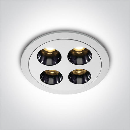 ONE Light Recessed LED Downlight 10W 700lm 3000K CRI90 IP20 White 10110H/W/W
