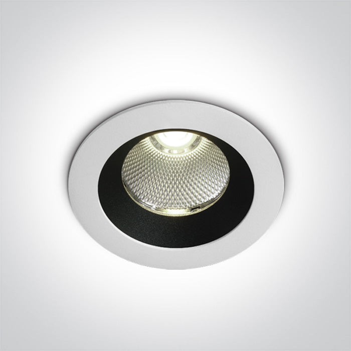 ONE Light Recessed LED Downlight 12W 1100lm 4000K CRI90 IP65 White 10110P/W/C