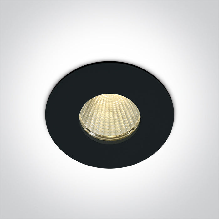 ONE Light Recessed LED Downlight 12W 1100lm 3000K CRI90 IP65 Black 10112P/B/W