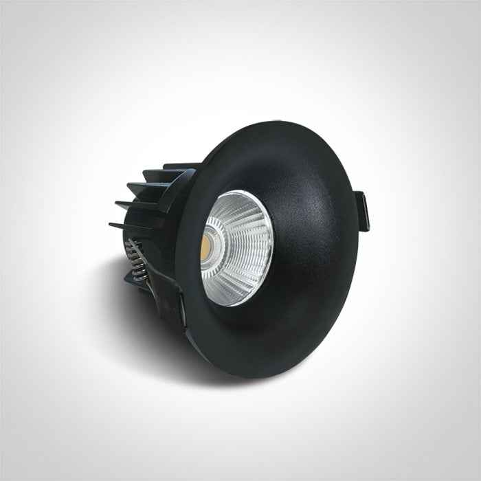 ONE Light Recessed LED Downlight 12W 1100lm 3000K CRI90 IP65 Black 10112R/B/W