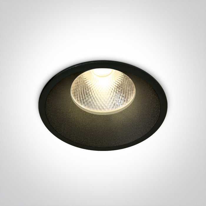 ONE Light Recessed LED Downlight 12W 960lm 3000K CRI80 IP20 Black 10112TD/B/W