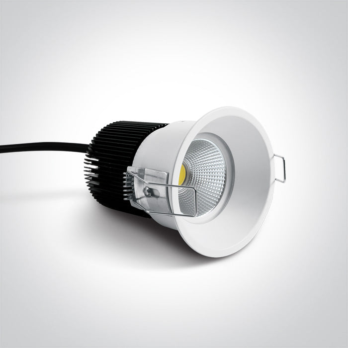 ONE Light Recessed LED Downlight 12W 1100lm 2700K CRI90 IP65 White 10112TP/W/EW