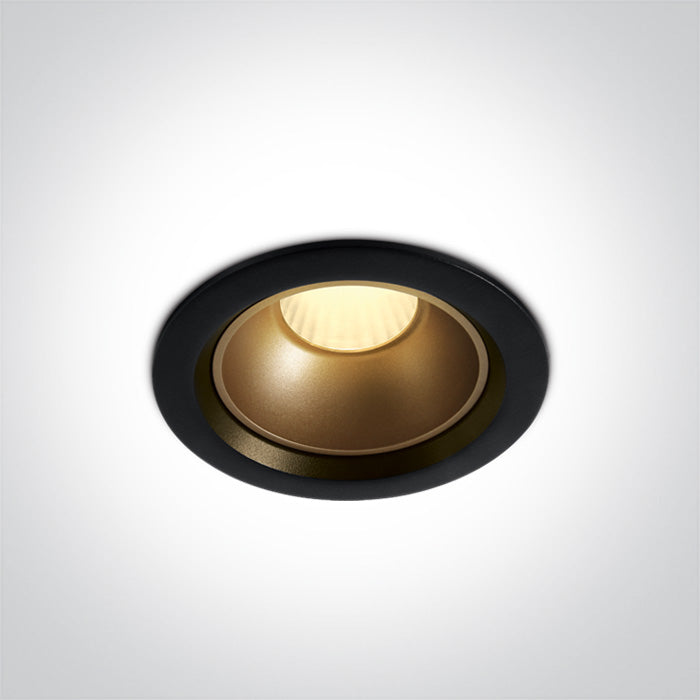 ONE Light Recessed LED Downlight 12W 960lm 3000K CRI80 IP20 Black 10112Z/B/W
